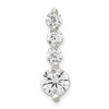 Lex & Lu Sterling Silver Polished CZ Pendant LAL23572 - Lex & Lu