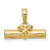 Lex & Lu 10k Yellow Gold 3D Diploma Pendant - Lex & Lu