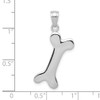 Lex & Lu 10k White Gold 3D Dog Bone Pendant - 3 - Lex & Lu