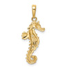 Lex & Lu 10k Yellow Gold Seahorse Pendant - 4 - Lex & Lu