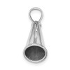 Lex & Lu 10k White Gold Polished 3D Small Megaphone Pendant - 2 - Lex & Lu