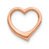 Lex & Lu 10k Rose Gold Polished Heart Chain Slide LAL10C2917R - Lex & Lu
