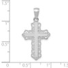 Lex & Lu 10k White Gold Lace Trim Cross Pendant - 3 - Lex & Lu