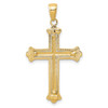 Lex & Lu 10k Two-tone Gold Cross in Budded Yellow Cross Frame Pendant - 4 - Lex & Lu