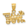 Lex & Lu 10k Yellow Gold 3D Locomotive Pendant - Lex & Lu