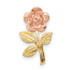 Lex & Lu 10k Two-tone Gold Rose Flower Slide - Lex & Lu