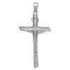 Lex & Lu 10k White Gold INRI Crucifix Pendant - 4 - Lex & Lu