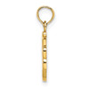 Lex & Lu 10k Yellow Gold Polished F Script Initial Charm - 2 - Lex & Lu