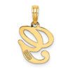 Lex & Lu 10k Yellow Gold Polished G Script Initial Charm - 4 - Lex & Lu