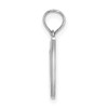 Lex & Lu 10k White Gold Polished V Script Initial Charm - 2 - Lex & Lu