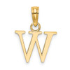 Lex & Lu 10k Yellow Gold Polished W Block Initial Charm - 4 - Lex & Lu