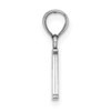 Lex & Lu 10k White Gold Polished I Block Initial Charm - 2 - Lex & Lu