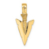 Lex & Lu 10k Yellow Gold 3D Arrowhead Charm - 4 - Lex & Lu