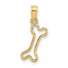 Lex & Lu 10k Yellow Gold Cut-Out and Polished Mini Dog Bone Charm - Lex & Lu