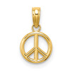 Lex & Lu 10k Yellow Gold 3D Peace Symbol Charm - Lex & Lu