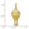 Lex & Lu 10k Yellow Gold Polished Hot Air Ballon Charm - 3 - Lex & Lu