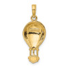 Lex & Lu 10k Yellow Gold Polished Hot Air Ballon Charm - 4 - Lex & Lu