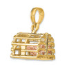 Lex & Lu 10k Two-tone Gold Lobster Trap w/Moveable Lobster Pendant LAL10K9135 - 5 - Lex & Lu