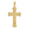 Lex & Lu 10k Yellow Gold w/Rhodium Engraved Crucifix Charm LAL10K9216 - 4 - Lex & Lu