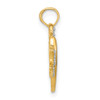 Lex & Lu 10k Yellow Gold w/RhodiumTextured DRAGONFLY Charm - 2 - Lex & Lu