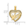 Lex & Lu 10k Yellow Gold Mom Inside Heart Charm - 2 - Lex & Lu