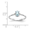 Lex & Lu 10k White Gold Geniune Diamond and Aquamarine Birthstone Ring Size 6 - 5 - Lex & Lu