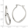 Lex & Lu Sterling Silver Oval Hoop Earrings LAL23656 - 4 - Lex & Lu
