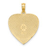 Lex & Lu 14k Yellow Gold Textured Back Talking Happy Anniversary in Heart Charm - 4 - Lex & Lu