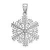 Lex & Lu 14k White Gold Polished 3D Snowflake Pendant - 3 - Lex & Lu