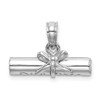 Lex & Lu 14k White Gold 3D Diploma Rolled Up Charm - Lex & Lu