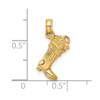 Lex & Lu 14k Yellow Gold 3D Firefighter Boot Charm - 4 - Lex & Lu