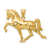 Lex & Lu 14k Yellow Gold Hollow Polished 3D Horse Charm - 4 - Lex & Lu