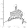 Lex & Lu 14k White Gold Polished Sailfish Charm - 3 - Lex & Lu