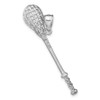 Lex & Lu 14k White Gold 3D Lacrosse Stick Charm - 4 - Lex & Lu