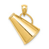 Lex & Lu 14k Yellow Gold Solid Polished 3D Large Megaphone Charm - Lex & Lu