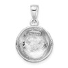 Lex & Lu 14k White Gold Polished Open-Backed Volleyball Pendant - 3 - Lex & Lu