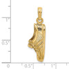 Lex & Lu 14k Yellow Gold Polished Track Shoe Charm - 3 - Lex & Lu