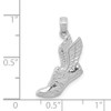 Lex & Lu 14k White Gold Polished Running Shoe Pendant - 4 - Lex & Lu