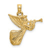 Lex & Lu 14k Yellow Gold Angel w/Trumpet Charm - 4 - Lex & Lu