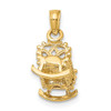 Lex & Lu 14k Yellow Gold Cradle Charm - 4 - Lex & Lu