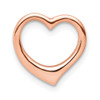 Lex & Lu 14k Rose Gold Polished Heart Chain Slide LALC2917R - Lex & Lu