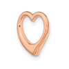 Lex & Lu 14k Rose Gold Polished Heart Chain Slide LALC2917R - 3 - Lex & Lu