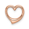 Lex & Lu 14k Rose Gold Polished Heart Chain Slide LALC2917R - 4 - Lex & Lu