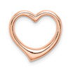 Lex & Lu 14k Rose Gold Polished Heart Chain Slide LALC2918R - 4 - Lex & Lu