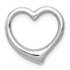 Lex & Lu 14k White Gold Polished Heart Chain Slide LALC2918W - Lex & Lu