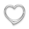 Lex & Lu 14k White Gold Polished Heart Chain Slide LALC2918W - 3 - Lex & Lu