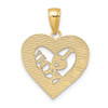 Lex & Lu 14k Yellow Gold I Heart You in Sweetheart Heart Frame Charm - 4 - Lex & Lu