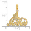 Lex & Lu 14k Yellow Gold #1 Mother Charm LALC2989 - 3 - Lex & Lu