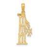 Lex & Lu 14k Yellow Gold #1 Dad Cut-out Vertical Charm - 3 - Lex & Lu