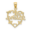 Lex & Lu 14k Yellow Gold #1 Friend in Heart Charm - 3 - Lex & Lu